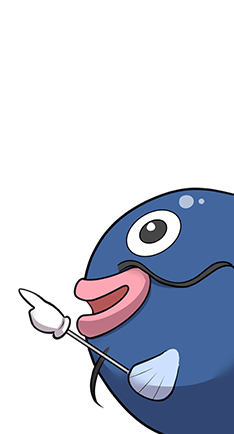 左を向くナマズ